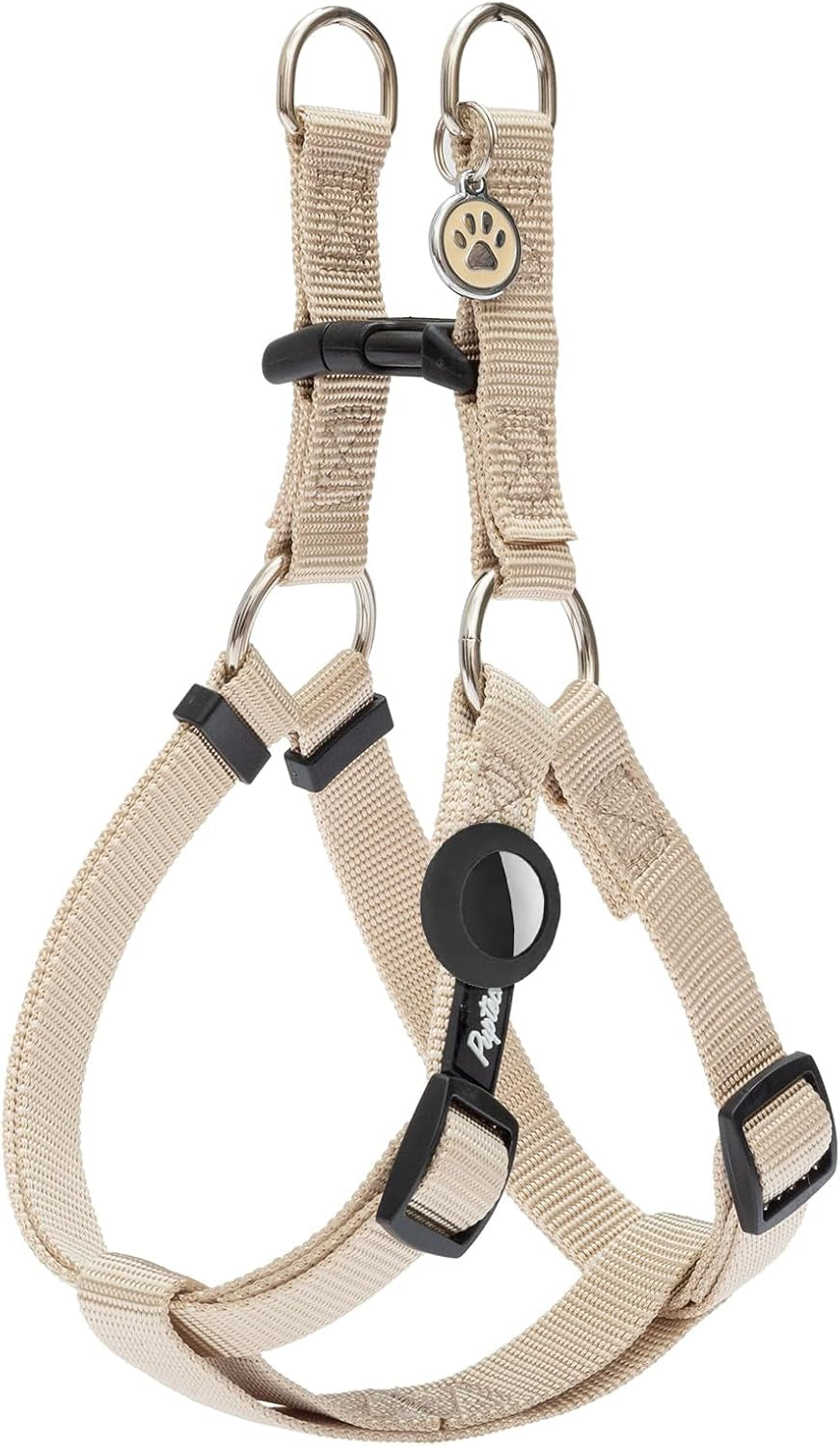 pupteck-no-pull-dog-harness-soft-adjustable-basic-nylon-step-in-puppy-vest-outdoor-walking-with-id-tag