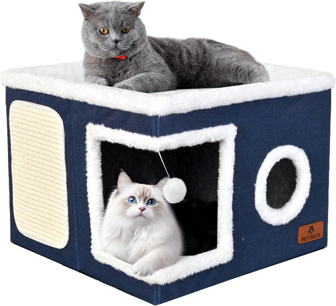cat-beds-for-indoor-cats-large-cat-cave-bed-with-scratch-pad-and-fluffy-ball-foldable-cat-hideaway-cat-house-with-reversible-cushion-for-multi-small-pet-up-to-30lbs-grey
