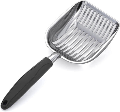 Wepet Cat Litter Scoop, Aluminum Alloy Sifter, Kitty Metal Scooper, Deep Shovel, Long Handle, Poop Sifting, Kitten Pooper Lifter, Durable, Heavy Duty, for Litter Box15