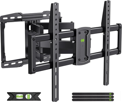 Full Motion TV Wall Mount for 42 55 65 75 85 86 Inch, TV Mount Swivel and Tilt,Wall Mount Bracket with Dual Articulating Arms up to 132Lbs, VESA 600X400Mm, Max 16" Wood Studs,  XML0191