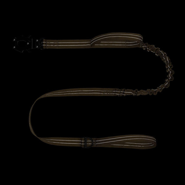 ICEFANG Tactical Dog Leash with Quick-Release Metal Clasp,Bungee-Dog Lead | with 2 Control Handles,Hands Free D-Ring ,Reflective ,4Ft Length for Medium Large Dogs, Brown6