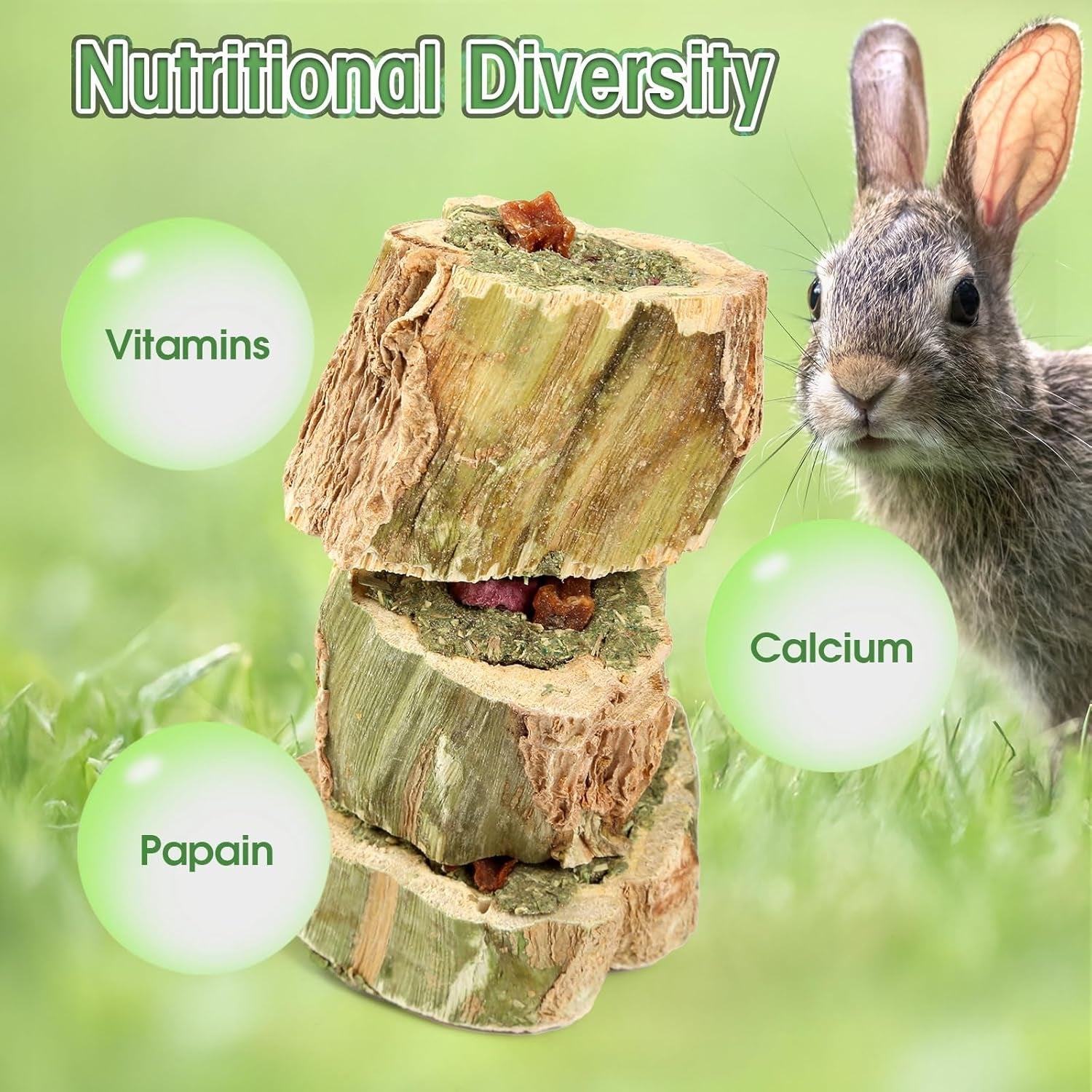 abizoo-rabbit-chew-toys-for-bunny-natural-papaya-wood-chew-treats-with-organic-alfalfa-hay-dried-carrot-apple-and-sweet-potato-for-rabbits-guinea-pigs-hamsters-chinchillas-gerbils3-5oz-100g