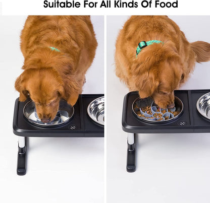 Keegud Slow Feeder Dog Bowls Insert [Octopus Suction Cups] Super Firm Slow Eating Dog Bowl [Cuttable] for Large Breed and Medium Size Dog Compatible with Regular and Elevated Dog Bowls (Turbine)4