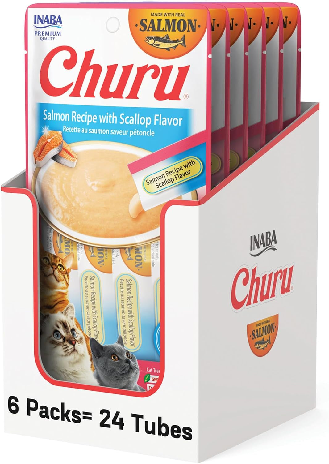 inaba-churu-cat-treats-lickable-squeezable-creamy-puree-cat-treat-with-green-tea-extract-taurine-0-5-ounces-each-tube-24-tubes-4-per-pack-chicken-recipe