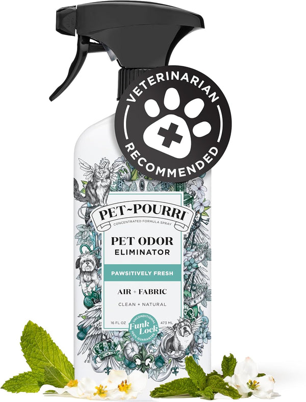 Pet-Pourri Pawsitively Fresh Pet Odor Deodorizer Spray, 16 Fl Oz, up to 800 Uses, Air + Fabric Odor Remover with Essential Oils & Plant Based Ingredients, Vet Recommended, Pineapple, Jasmine & Pear2