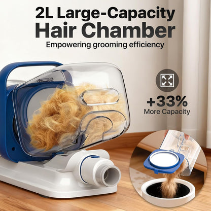 Buenkee Dog Grooming Vacuum Kit, 15000Pa Clipper, Shedding Brush, 2L, White | Brush, Trim and Deshed at Home with Less Flying Fur, Mess-Control Suction and Fewer Emptying Breaks during Longer Sessions8