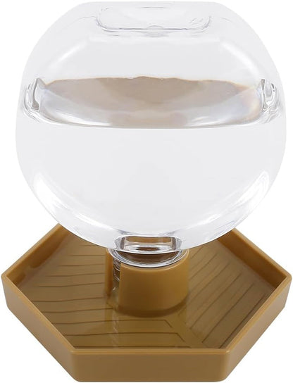 Reptile Water Feeder,Gecko Bearded Dragon Automatic Water Dispenser 12 Oz Amphibians Waterer Dish Terrarium Bowls for Lizards Turtles Snake Frog,Round Shaped1