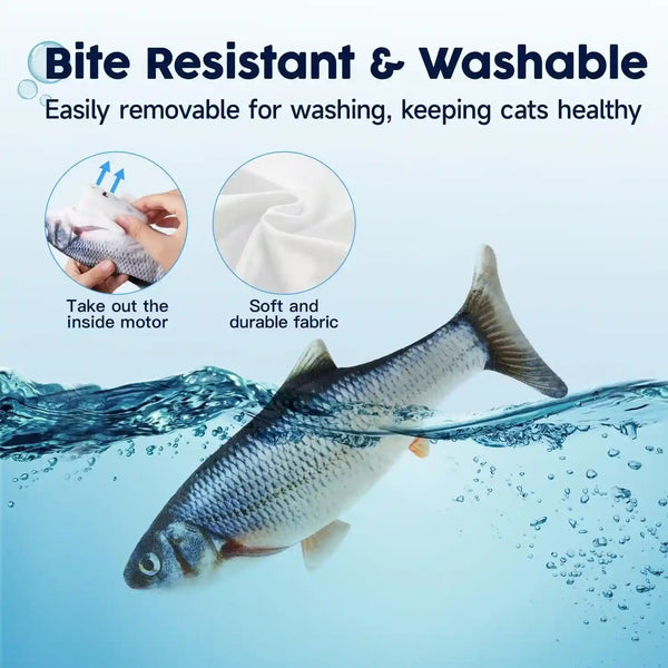 Potaroma Cat Toys Flopping Fish with Catnip, Moving Kitten Kicker, Floppy Wiggle Carp for Small Dogs, Interactive Motion Kitty Exercise, 10.5 Inches6