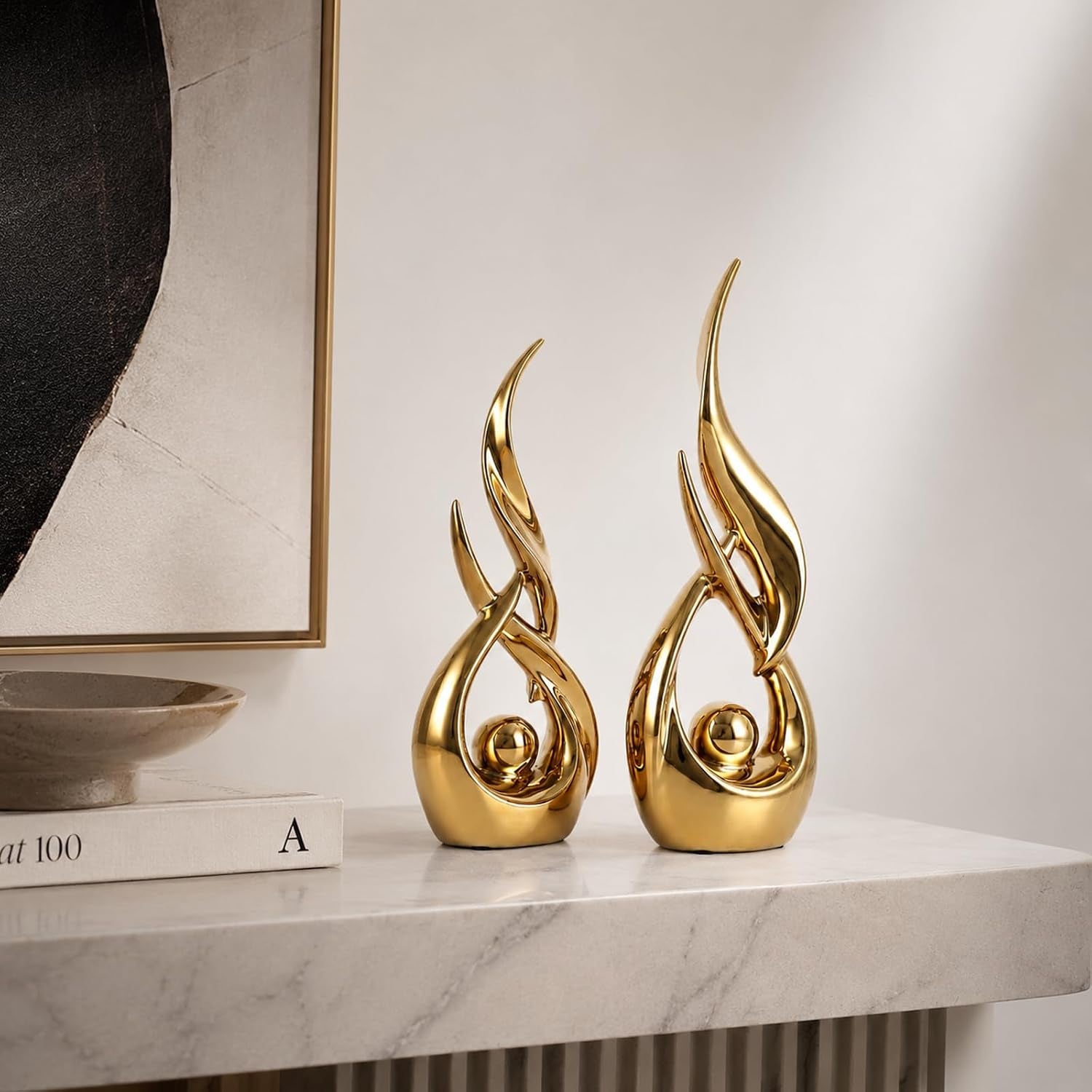 2-pcs-gold-ceramic-statues-for-home-decor-accents-modern-abstract-art-sculptures-elegant-tabletop-decorative-objects-for-dining-room-entryway-tv-stand-mantel-coffee-table-centerpieces