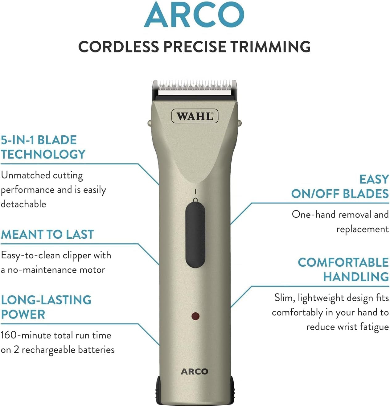 wahl-professional-animal-arco-pet-dog-cat-and-horse-cordless-clipper-kit-champagne-8786-452