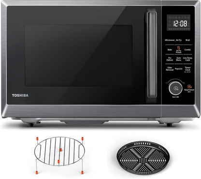 Air Fryer Combo Microwave, 1.0 Cu.Ft, Black Stainless Steel | 8 in 1 with Convection & Broil, Pro Defrost, 12.4" Turntable1