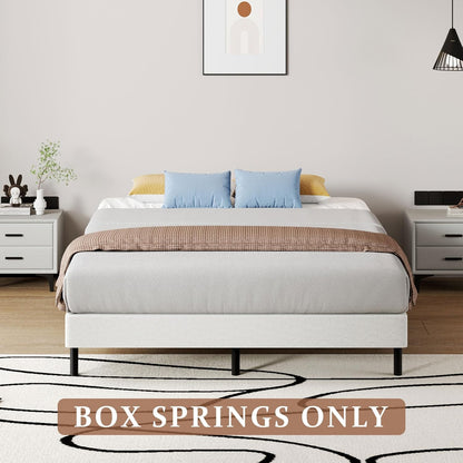 Queen Size Box Springs - 5 Inch Low Profile Mattress Foundation No Noise Heavy Duty Metal Basics Bed Base with Clean Fabric Cover, Easy Assembly7