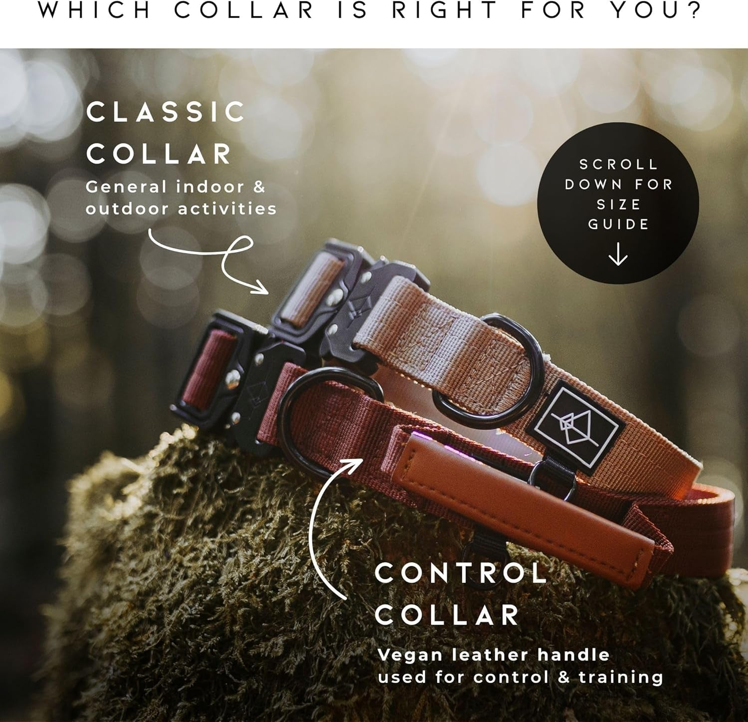 made-to-roam-control-dog-collar-leather-handle-heavy-duty-metal-buckle-premium-adjustable-collar-with-vegan-leather-handle-fits-medium-to-large-dogs-15-colors-matching-leash-harness