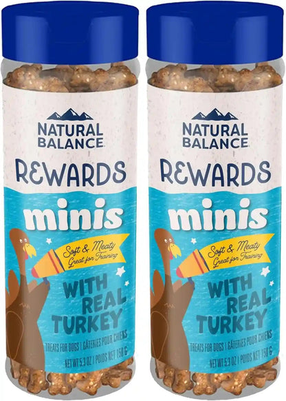 Natural Balance Limited Ingredient Mini-Rewards Salmon Grain-Free Dog Training Treats for Dogs | 5.3 Ounce Canister10