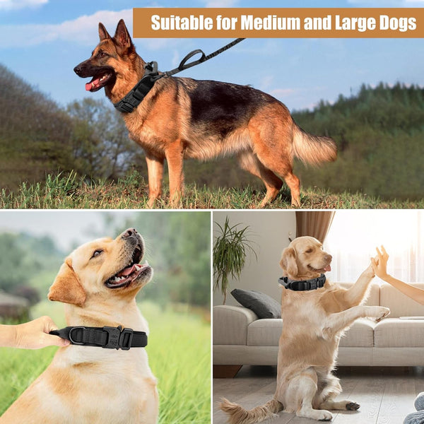 Tactical Dog Collar Leash Set,Dog Collar with Controll Handle for Large Dog5