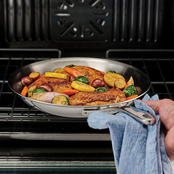 Boston Tri-Ply Clad Stainless Steel 8-Inch Small Frying Pan | Induction-Ready Skillet, Dishwasher-Safe, Nsf-Certified5