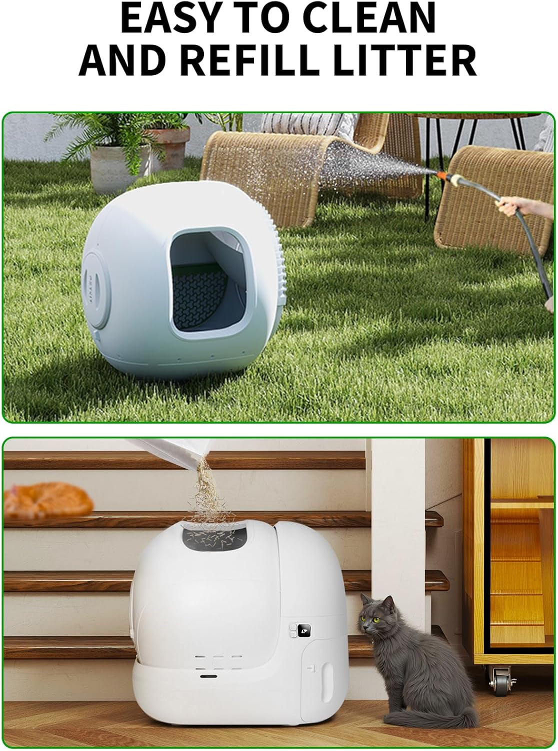 petkit-puramax-2-automatic-self-cleaning-cat-litter-box-app-control-automatic-litter-box-with-safety-sensors-odor-free-anti-leakage-basic-bundle-includes-trash-bags-2-4g-wifi-low-entrance