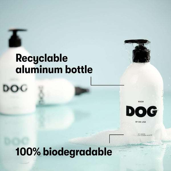 DOG by Dr. Lisa - Wash - Natural Dog Gentle Cleanser - for Baths, Showers - Plant-Based Essential Oils - Vegan - 16.9Oz6