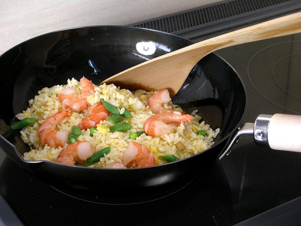 Iron Frying Pan, Extreme Japan, 11.8 Inches (30 Cm), Induction Compatible, Made in Japan, Wok10