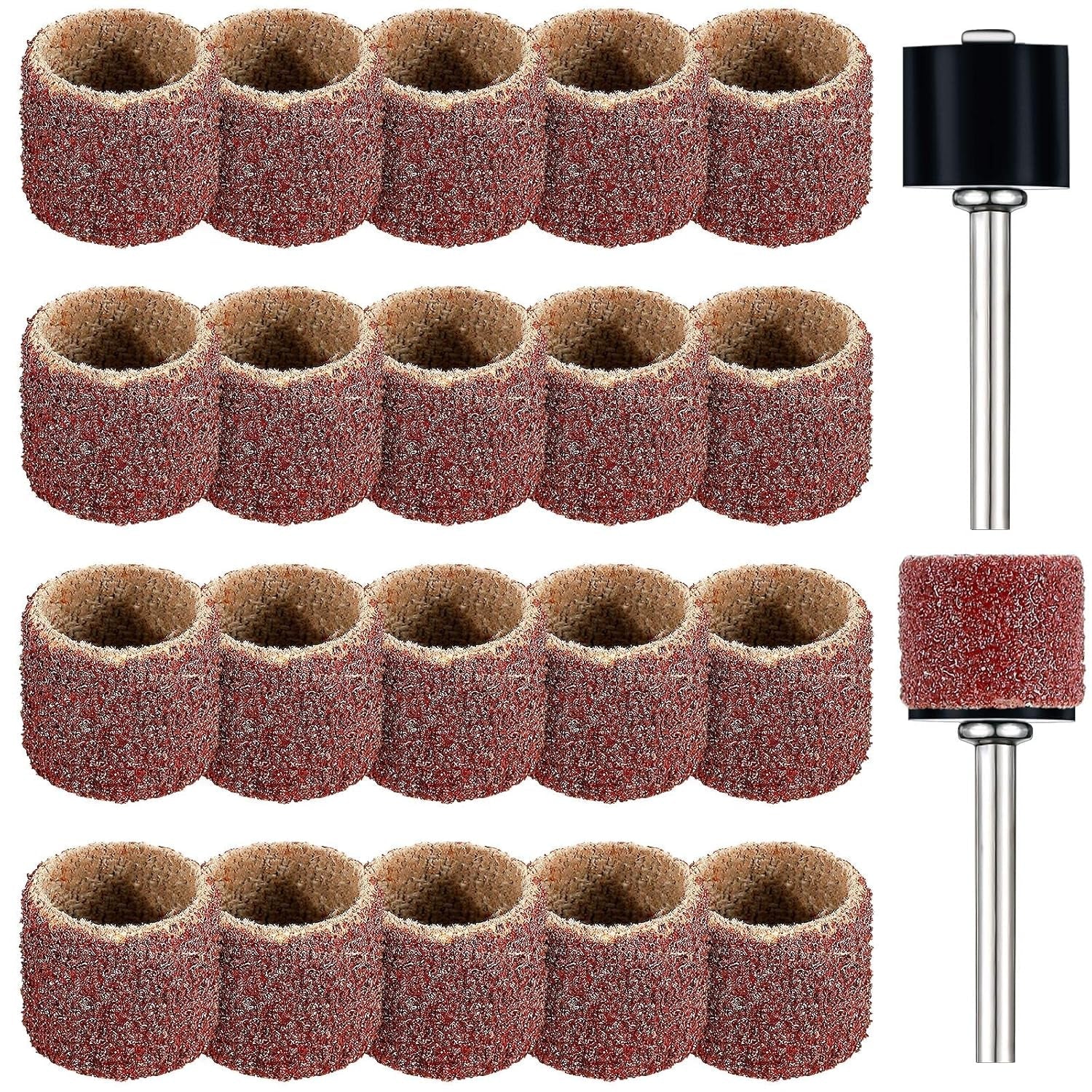 22-pet-nail-grinder-replacement-kit-with-grit-sanding-bands-pet-smoother-claw-care-black-grinding-drums-dog-nail-grinder-replacement-dog-claw-grooming-supplies1-2-inch-60-grit-and-100-grit