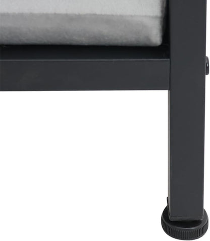 Dog Bed End Table with Storage Drawer and Washable Cushion, Black & Walnut | Open Elevated Dog Bed Furniture for Small Medium Dogs up to 50 Lbs, Metal Frame, Drawer, for Living Room, Bedroom Bedside8
