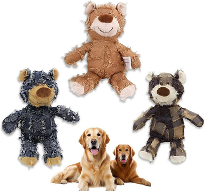 MAXBECK Dog Companion for Heavy Chewers- Indestructible Robust Bear Dog Toy, Resistant Squeaky Dog Toys for Heavy Chewers, Unbreakable Stuffed Plush Dog Toys for Aggressive Chewers (A-Navy)11