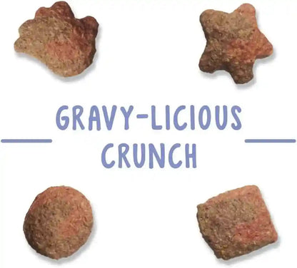 Friskies Party Mix, Gravy-Licious Crunch, Chicken and Gravy Flavored Treats for Cats, Resealable Pouch, 2.1 Ounce Each (Pack of 2)5