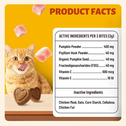 330 Bites Pumpkin Cat Treats, Natural Cat Treats Healthy with Pumpkin Powder for Cats, Psyllium Husk, Digestive Support Kitten Snacks for Stool Firm & Gut Health7