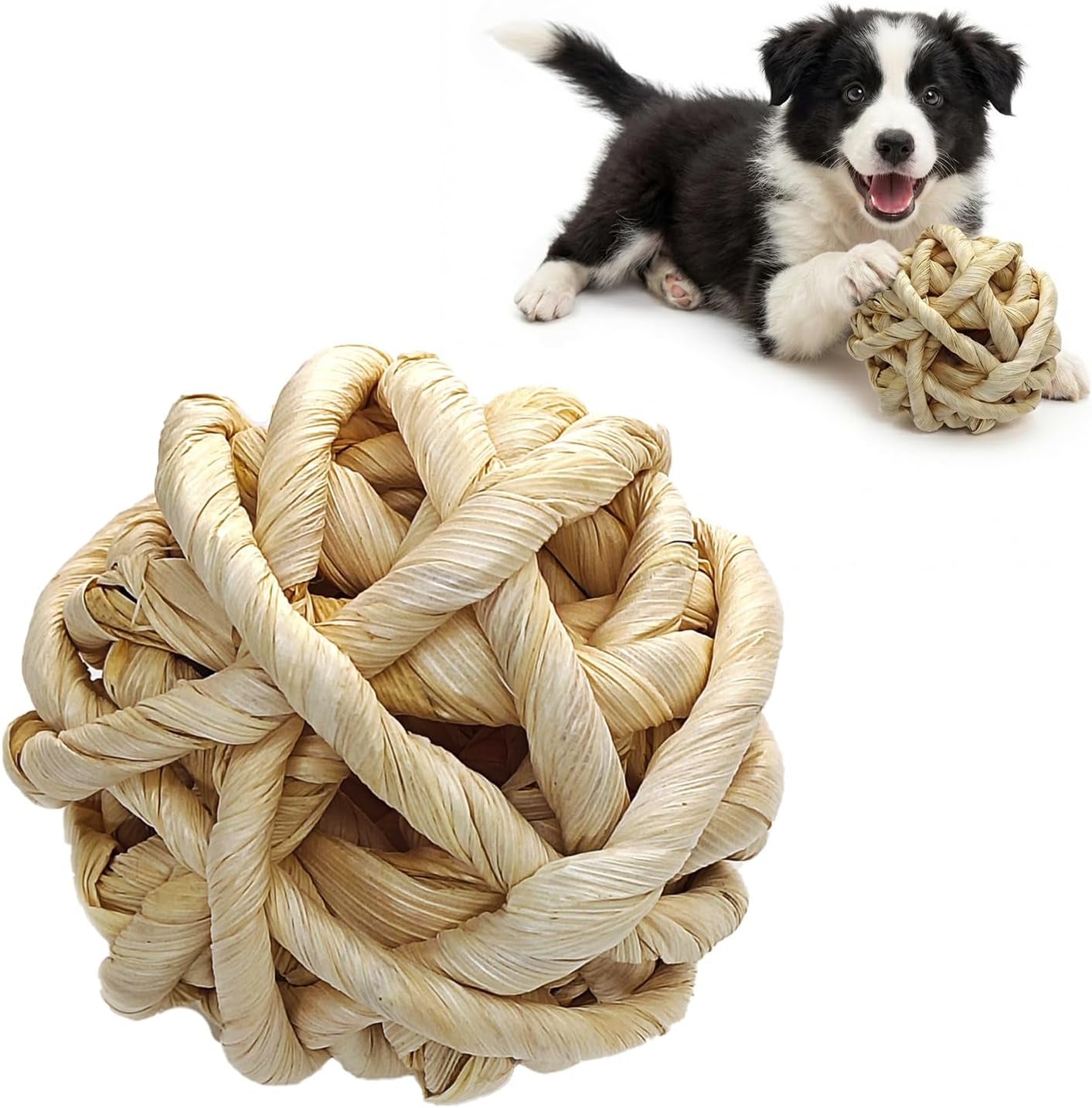 dog-chew-toys-3pcs-woven-grass-chew-ball-for-dogs-dental-teething-interactive-fetch-toys-outdoor-digestible-chew-ball-for-boredom-relief-seaweed-timothy-hay-cornsilk-cornleaf