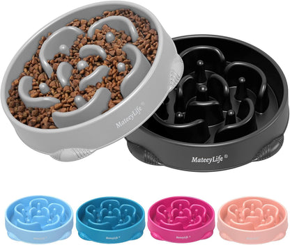 Mateeylife 2-Pack Slow Feeder Dog Bowls, 2 Cups, Dog Puzzle Feeder Bowl | Food-Contact Safe, Dishwasher Safe, Non-Slip Base, Maze Design, for Fast Eaters, for Dogs and Cats, Daily Mealtimes26