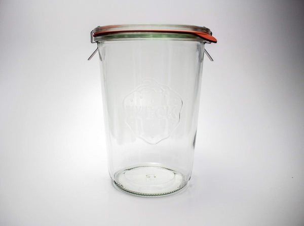 Weck Canning Jars 743 - Weck Mold Jar Made of Transparent Glass - Eco-Friendly - Food Storage Container with Lid Airtight - 3/4 Liter Tall 1 Jar with Lid and Rubber Gasket5
