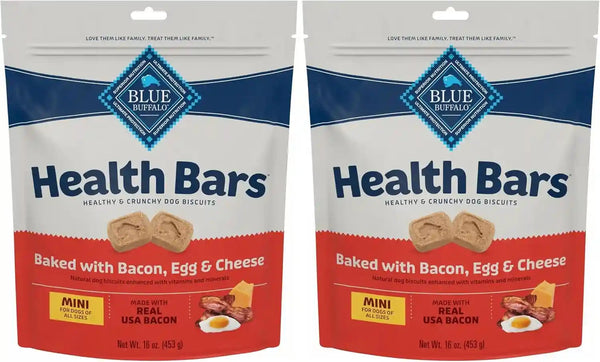 Blue Buffalo Mini Health Bars Apples & Yogurt Crunchy Dog Biscuits, Bite-Sized for Training, Oven-Baked with Real Apples & Natural Ingredients, Healthy Dog Treats, 16 Oz.14