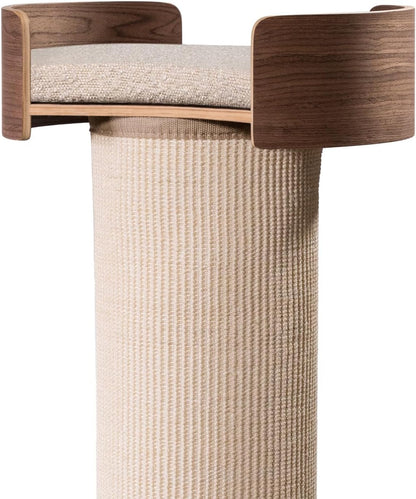 ONE FAST CAT - Giant Scratching Tower W/Perch - 44.5" Height with Replaceable Sisal and Removable Bed - Ash3
