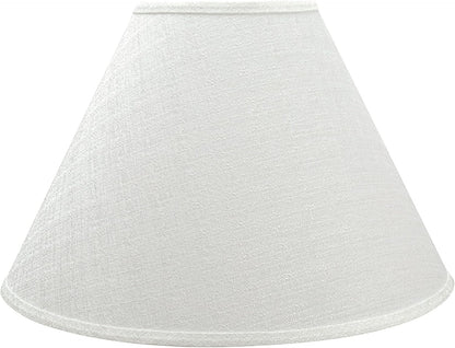 Transitional Hardback Empire Shaped Spider Construction Lamp Shade, 18" Wide (7" X 18" X 12 1/2"), off White3