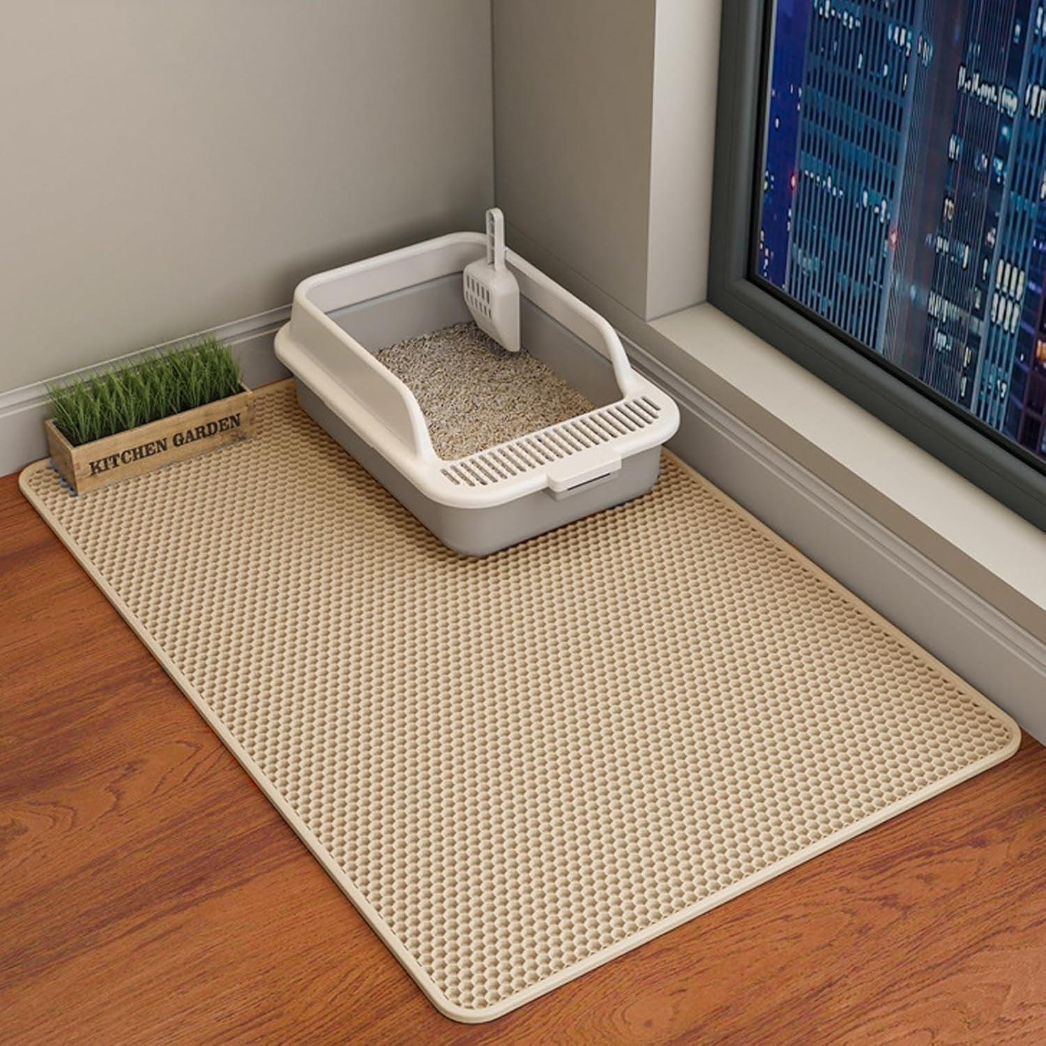 hcy-wld-cat-litter-mat-45x26-35x24-30x22-24x18-inch-double-layer-cat-litter-box-mat-eva-non-slip-waterproof-urine-proof-cat-litter-catcher-mat-easy-clean-scatter-control-35x24-inch-khaki