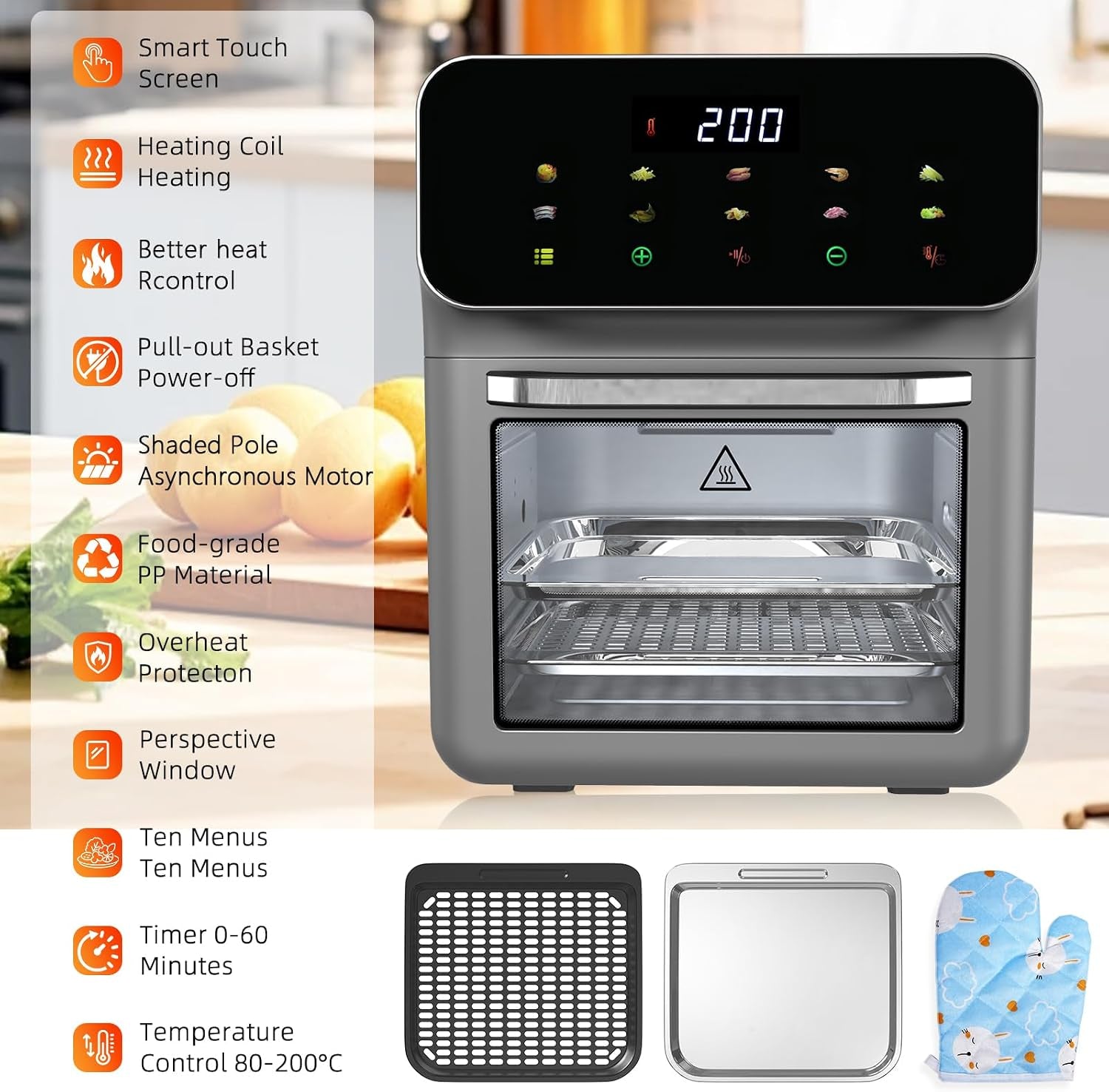 air-fryer-oven-combo-10-qt-all-in-one-oven-digital-display-with-10-presets-60-mins-timer-automatic-shut-off-can-be-used-to-make-pizza-bread-seafood-and-dried-fruits-and-vegetables