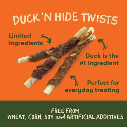 Pet 'N Shape Duck 'N Hide Twists - Duck Wrapped Rawhide Natural Dog Treats, Small, 1 Pound (Pack of 1)4