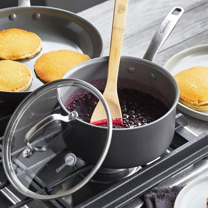 Chatham Hard Anodized Healthy Ceramic Nonstick, 3QT Saucepan Pot with Lid, Pfas-Free, Dishwasher Safe, Oven Safe, Gray5