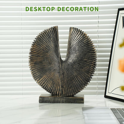 Modern Abstract round Decorative Sculpture , Dining Living Room Desk Decor,Geometric Home Decor Statues,Shelf Top Decor Aesthetics,Making It Perfect for Placing Coffee Tables or Office Shelves2