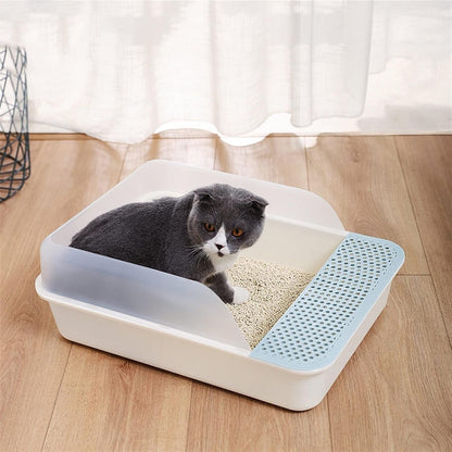 Dog Potty Training Toilet ﻿ Open Top Cat Litter Box Large Plastic Removable Easy Cleaning Litterbox Can Hold 8L, Suitable for 15KG(B)5