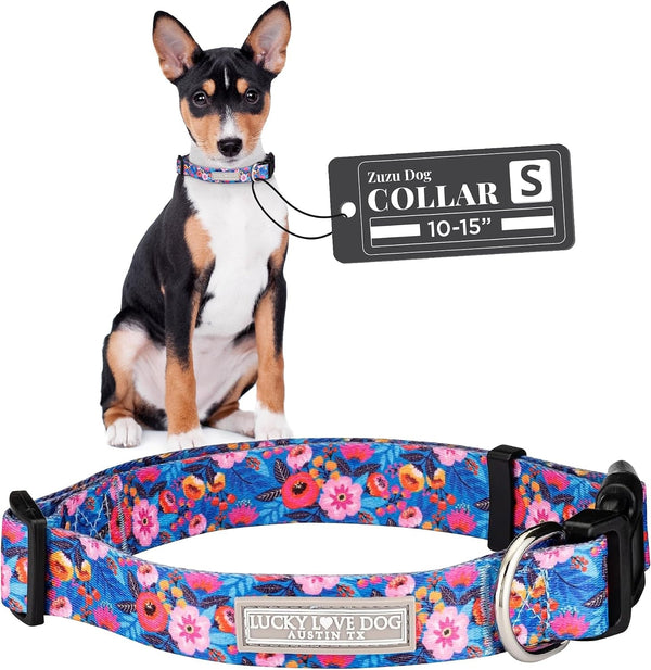 Lucky Love Dog - Easy Click Buckle Dog Collar with Leash Set Combo, Durable & Comfortable for Male & Female Dogs, Pet Collar for Medium Dogs, Secure Fit - Blackbird Combo, Medium53