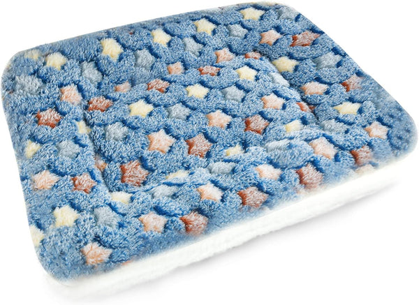 Small Animal Bed Mat, Soft & Warm, Suitable for Guinea Pig, Hamster, Rabbit, Rat and Bearded Dragon (X-Large(13.3''X9.4''), Star Grey)15