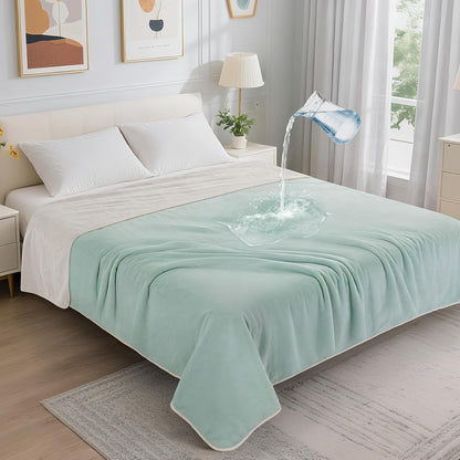 LOOBANI Waterproof Blanket for Bed, Soft Flannel Twin Bed Blanket 60" X 80" | Dog Pet Blankets for Large Dogs, Reversible Spill-Proof Throw for Couch Cover, Movie Time, Camping, Travel, Noise Free, Grey21