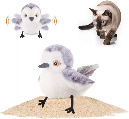 Potaroma Cat Toys Flapping Bird (No Flying), Lifelike Sandpiper Chirp Tweet, Rechargeable Touch Activated Kitten Toy Interactive Cat Exercise Toys for All Breeds Cat Kicker Catnip Toys 4.0" | Lifelike Sandpiper Chirp, Touch Activated, Rechargeable Kitten Kitty Exercise Catnip Kicker for All Breeds 4.0 Inches1