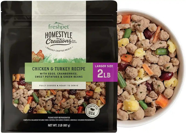 Freshpet, Dog Food Homestyle Creations Chicken Turkey Recipe, 32 Ounce1