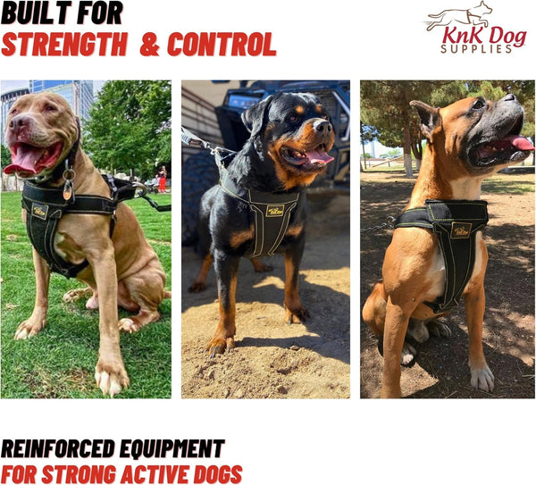 KNK Heavy Duty Dog Harness for Pitbull and Bullies – Tactical Dog Harness for Large Dogs and XL Breeds – Ultra-Durable Chest Support for Training, Walking and Strong Breeds7