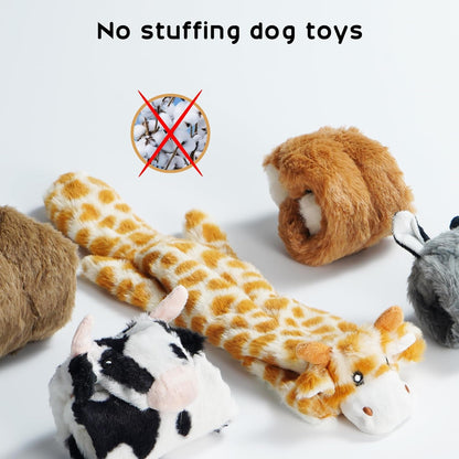 Nocciola Dog Squeaky Toys, 5 PCS Crinkle Plush Dog Toys, No Stuffing Dog Toys for Small Medium Large Dogs, Stuffless Puppy Toys for Boredom3