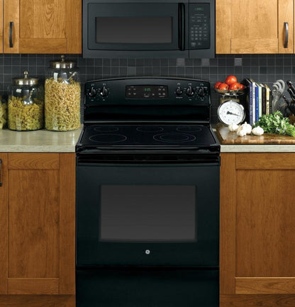 GE JVM3160DFBB 30" Over-The-Range Microwave Oven with 1.6 Cu. Ft. Capacity in Black | 1.6 Cu Ft Capacity, 1000W, 300 CFM 2-Speed Vent, Auto and Time Defrost, Convenience Controls8