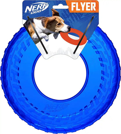 Nerf Dog Atomic Flyer Outdoor Dog Toy, 10 Inch Flying Disc Dog Fetch Toy, Rubber Dog Toy for Medium Dogs and Large Dogs, Orange16