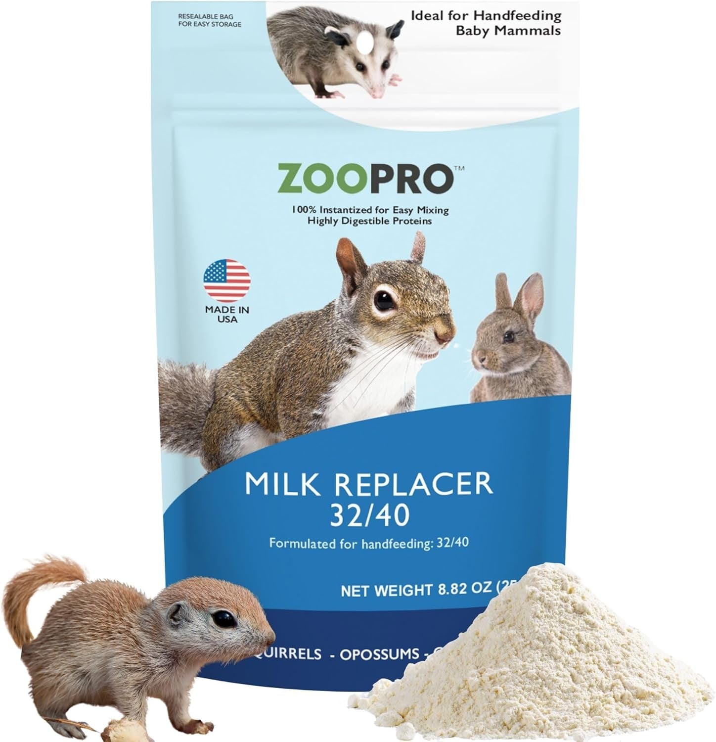 milk-replacer-healthy-powdered-formula-ideal-for-baby-squirrels-rabbits-opossums-raccoons-100-instantized-for-mixing-digestible-proteins-8-8oz-specialty-milk-replacer-8-8-oz